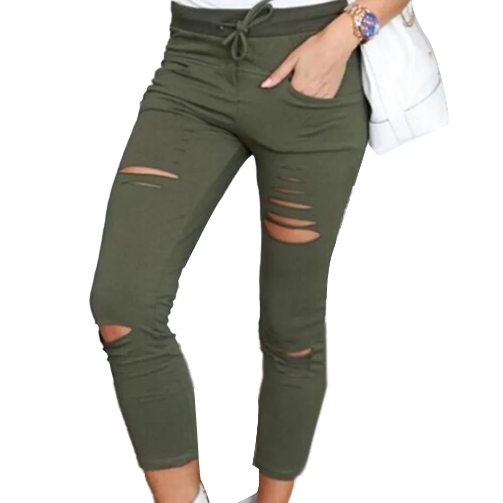 Trendy Comfy Highwaist Drawstring Rigid Jeggings