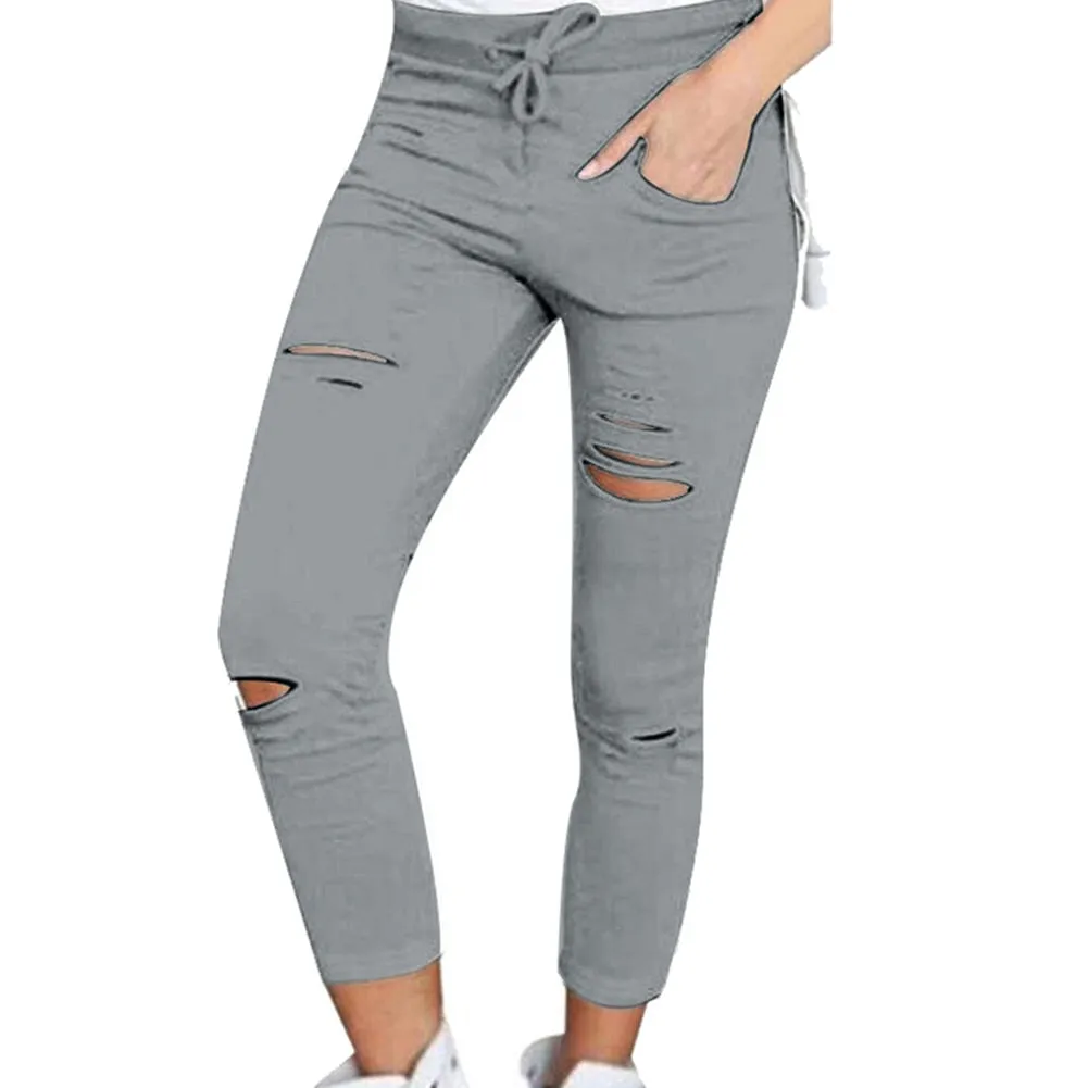 Trendy Comfy Highwaist Drawstring Rigid Jeggings