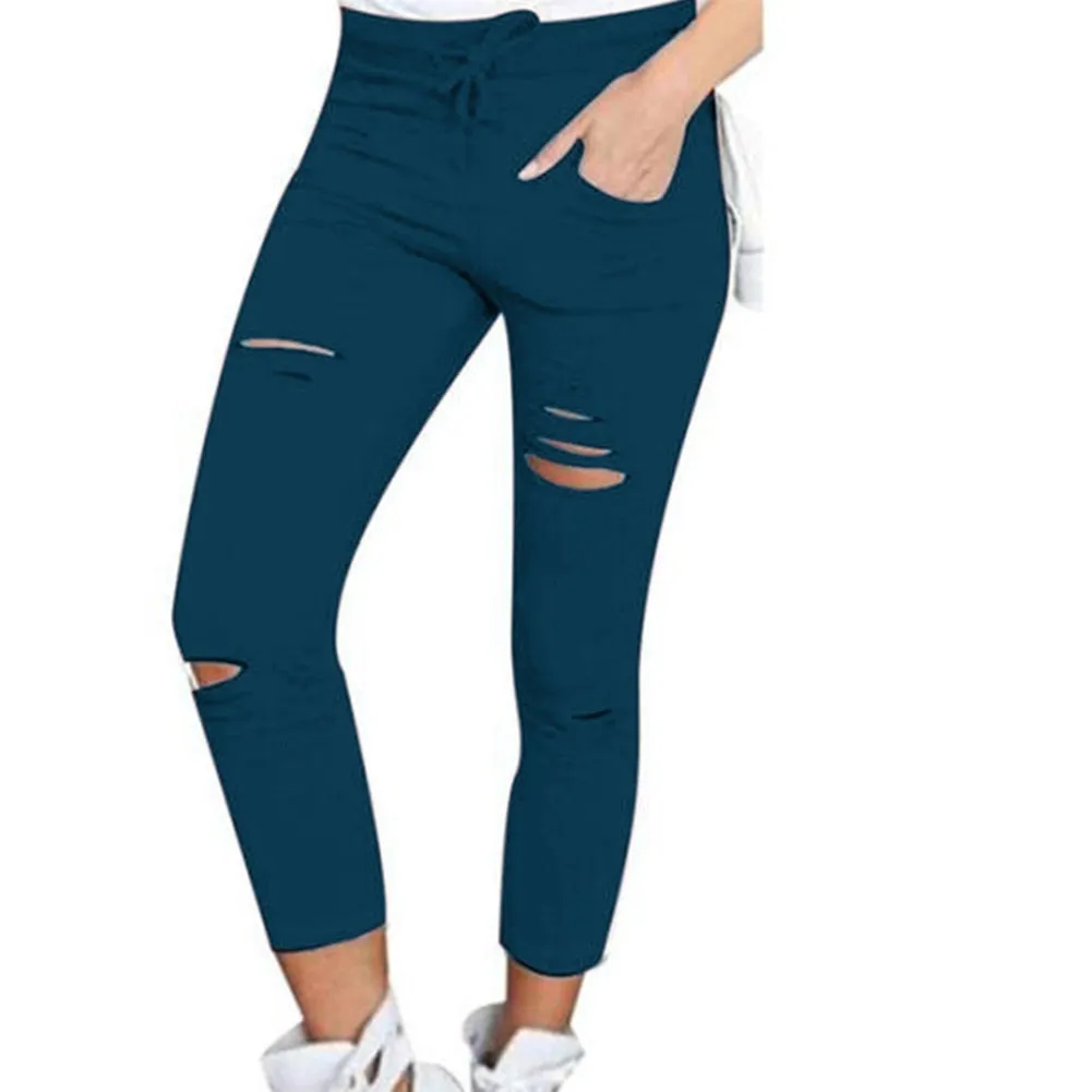 Trendy Comfy Highwaist Drawstring Rigid Jeggings