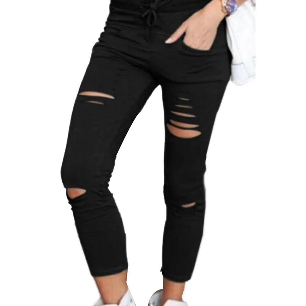 Trendy Comfy Highwaist Drawstring Rigid Jeggings