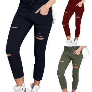 Trendy Comfy Highwaist Drawstring Rigid Jeggings