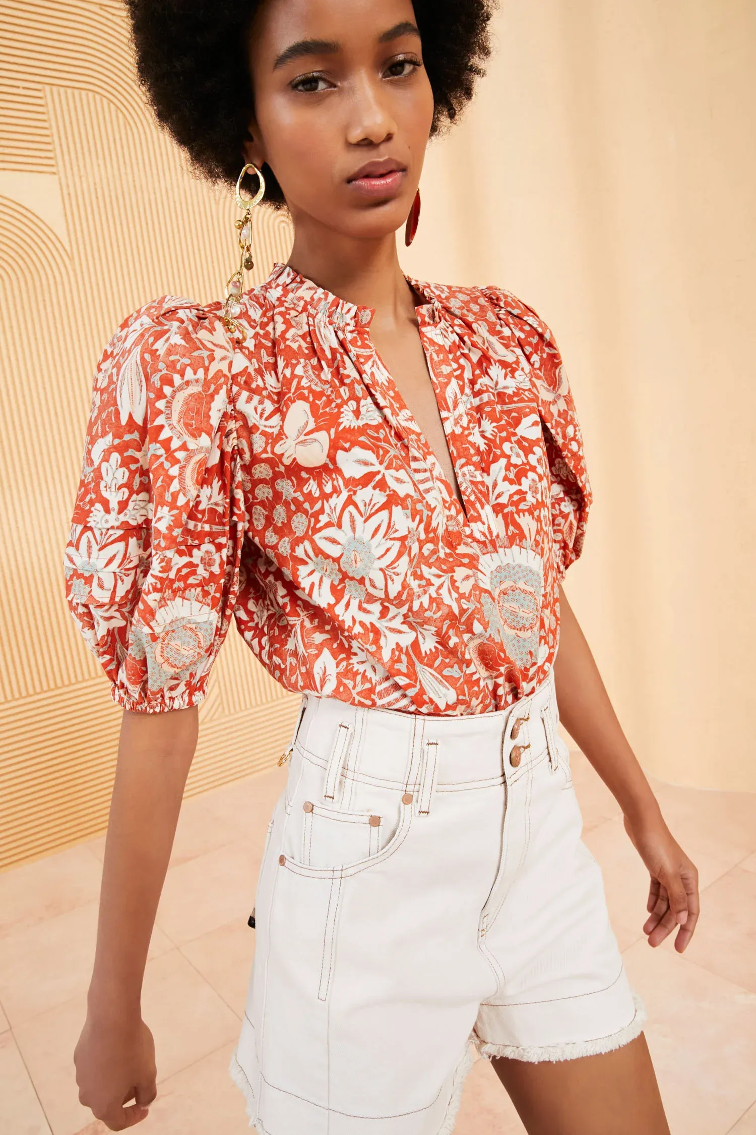 Ulla Johnson - Imari Top in Orange Blossom