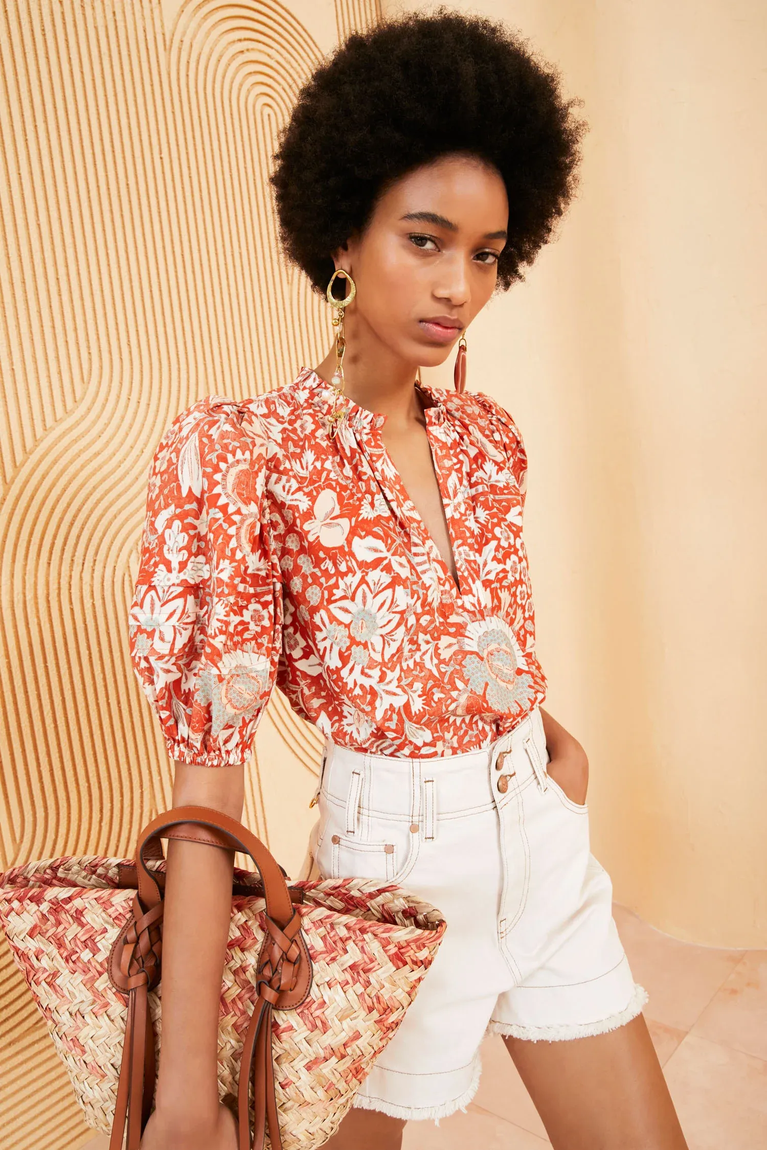 Ulla Johnson - Imari Top in Orange Blossom