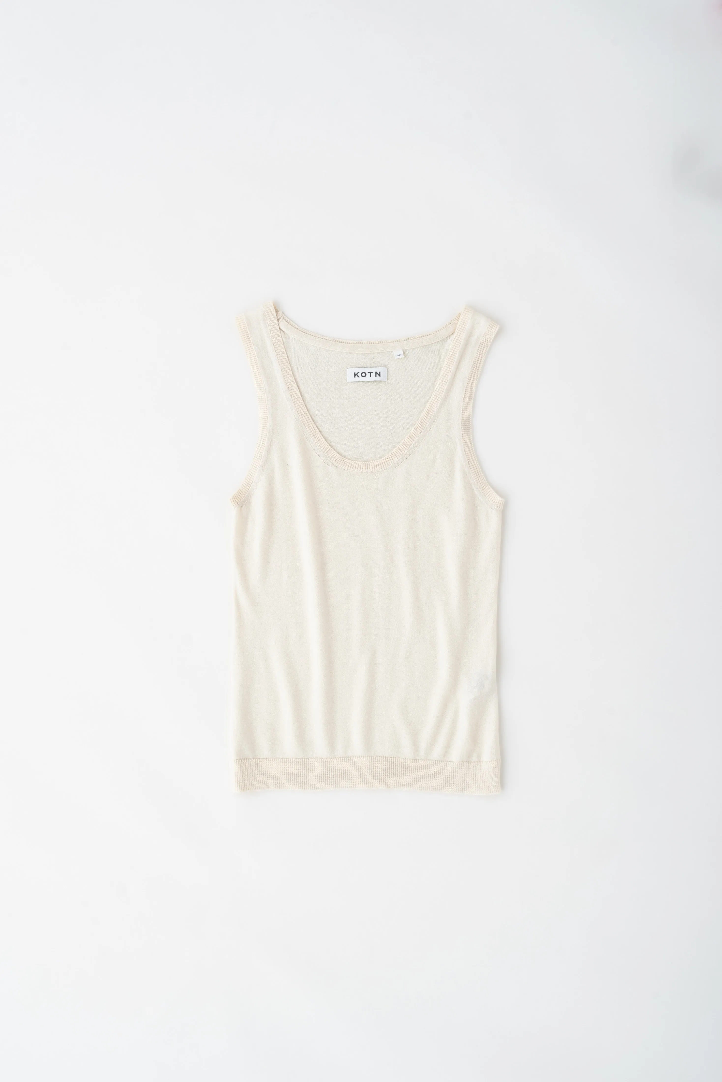Women's Knit Crew Tank in Natural