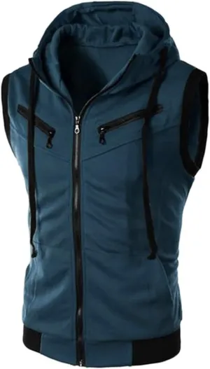 Ymosrh Mens Trendy Hoodie Fashion Men's Summer Casual Hooded Color T-Shirt Short Sleeve Top Blouse Casual Sweater