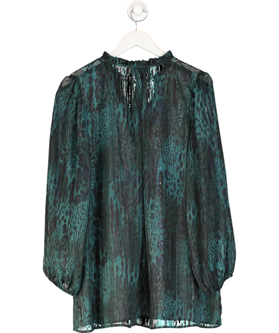 Yours Green Plus Metallic Chiffon Blouse UK 22