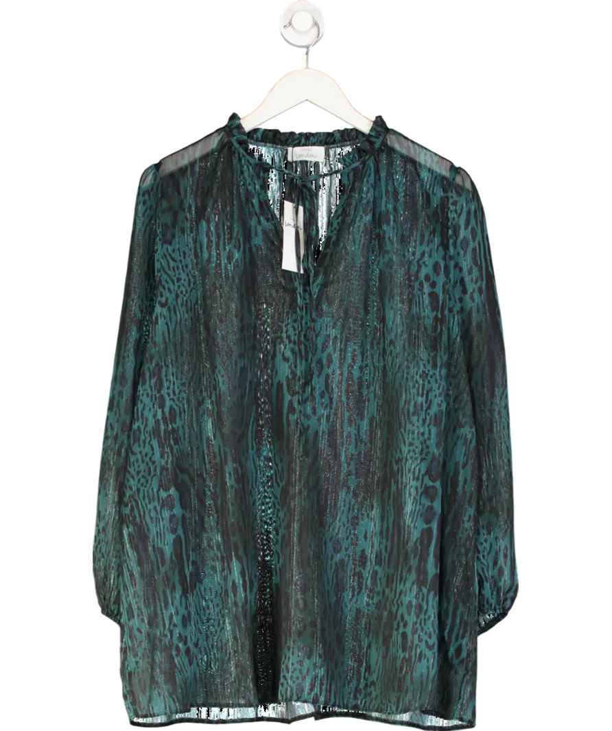 Yours Green Plus Metallic Chiffon Blouse UK 22
