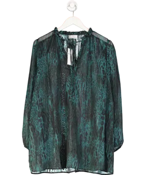 Yours Green Plus Metallic Chiffon Blouse UK 22